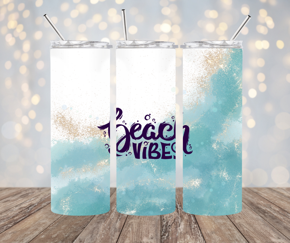 Beach Vibes Tumbler 15 oz and 20 oz