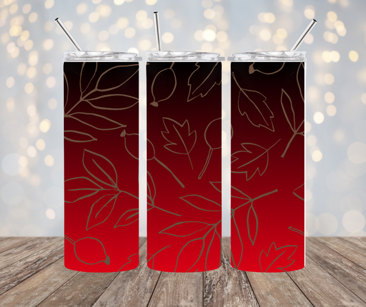 Red Leaves Tumbler 15 oz and 20 oz